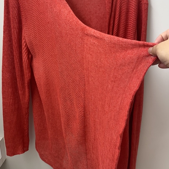 100% linen Eileen Fisher front open Cardigan - Picture 7 of 13